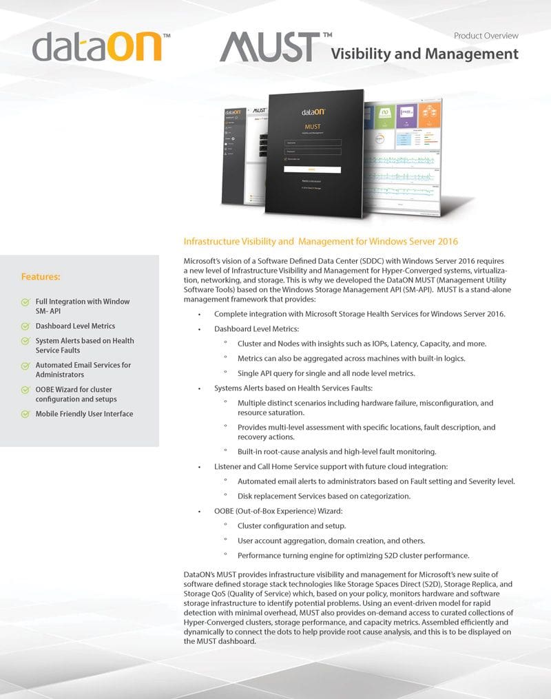 S2D-3110 · DataON is a Hybrid Cloud Computing Company
